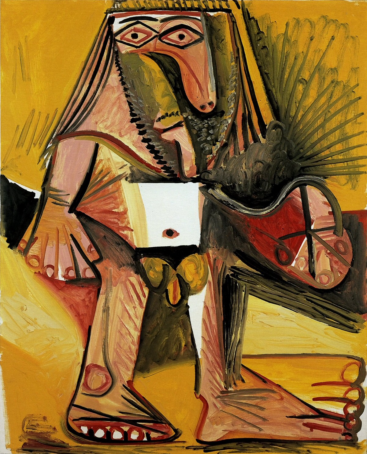 Пабло Пикассо. "Стоящий обнажённый мужчина". 1971.