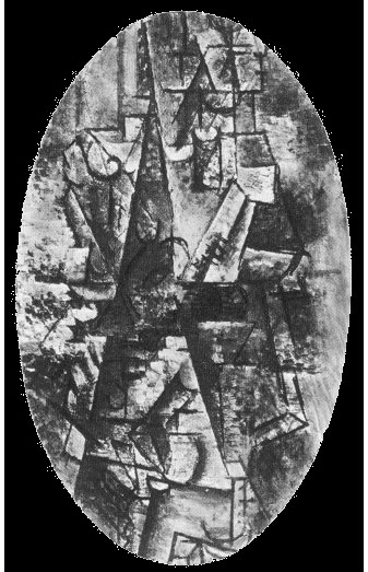 Пабло Пикассо. "Мужчина с мандолиной". 1911.