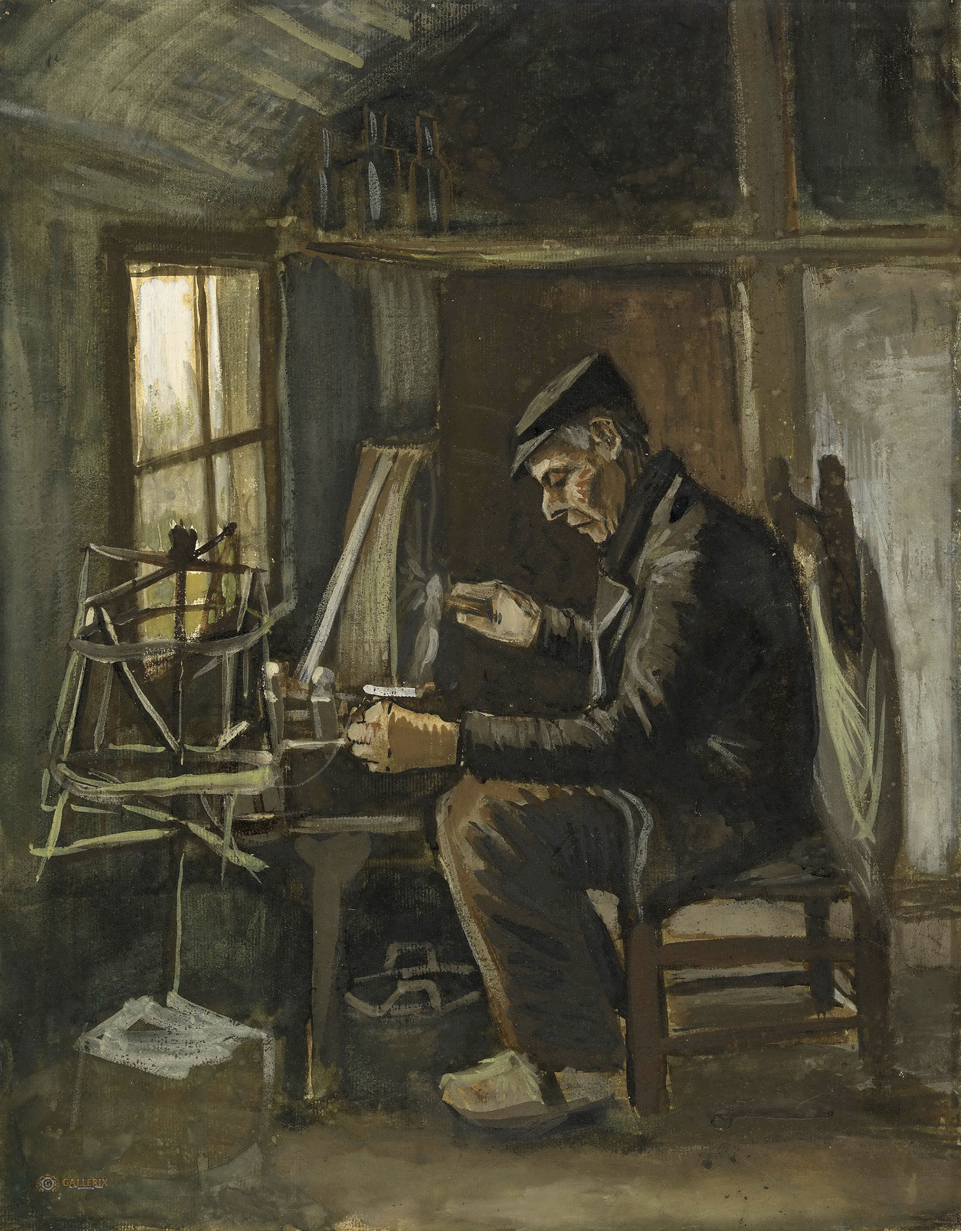 Винсент Ван Гог. "Мужчина, наматывающий пряжу". 1884. Музей Ван Гога, Амстердам.