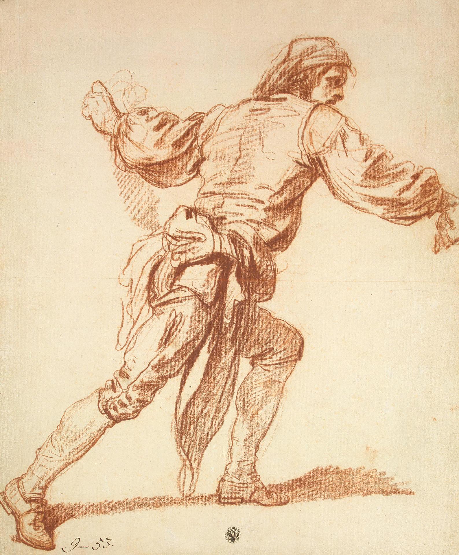 Эдгар Дега. Обнажённый мужчина. 1856.