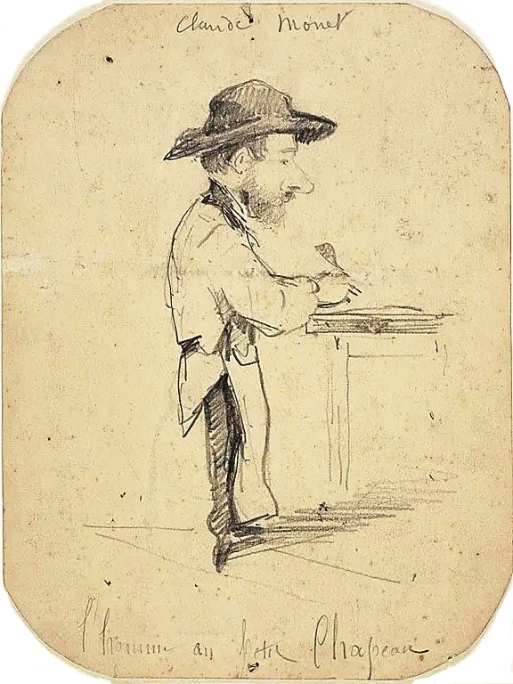 Клод Моне. "Мужчина в малой шляпе". 1856. Чикагский институт искусств, Чикаго.