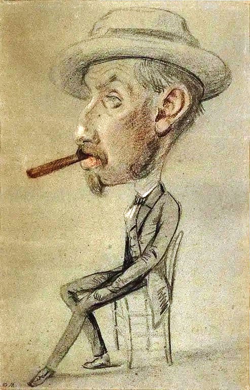 Клод Моне. "Мужчина с большой сигарой". 1856. Чикагский институт искусств, Чикаго.