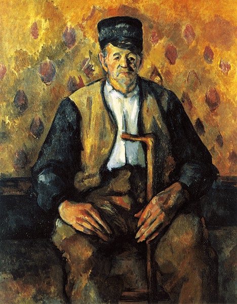 Поль Сезанн. "Сидящий мужчина с тростью". 1904. Частная коллекция.