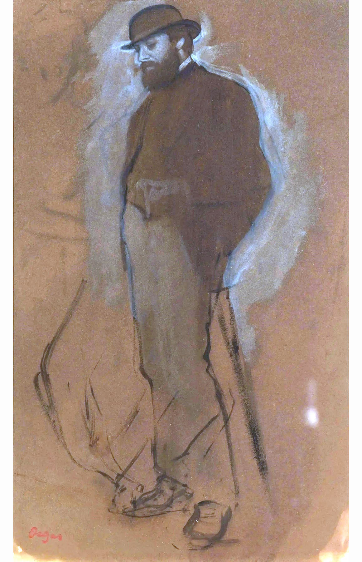 Эдгар Дега. "Портрет мужчины в котелке". 1870. Библиотека и музей Моргана, Нью-Йорк.