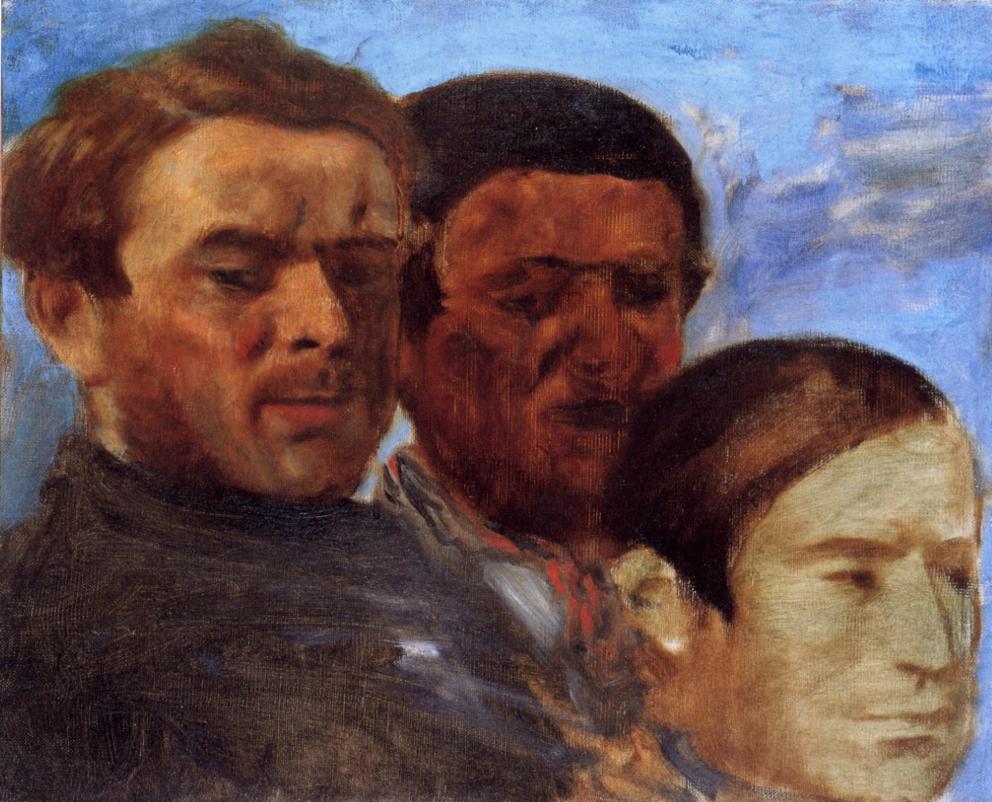Эдгар Дега. "Три мужских портрета". 1871. Частная коллекция.
