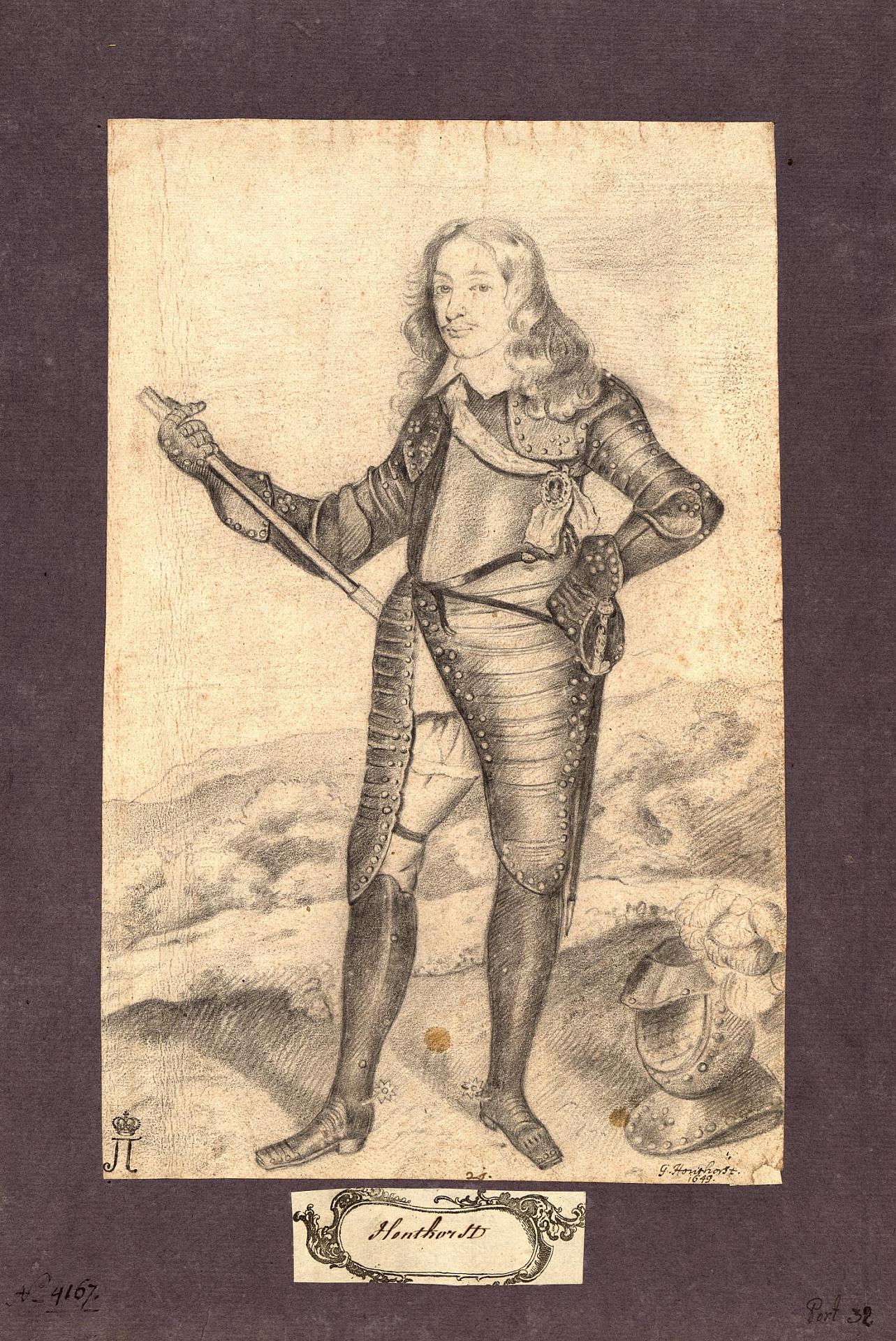 Геррит ван Хонтхорст. "Портрет мужчины в латах". 1649. Эрмитаж, Санкт-Петербург.