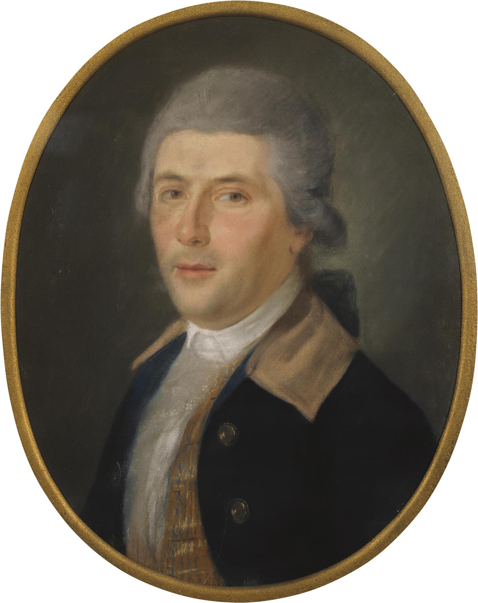 Неизвестный художник, Франция? "Портрет мужчины в пудреном парике". 1780-е. Эрмитаж, Санкт-Петербург.