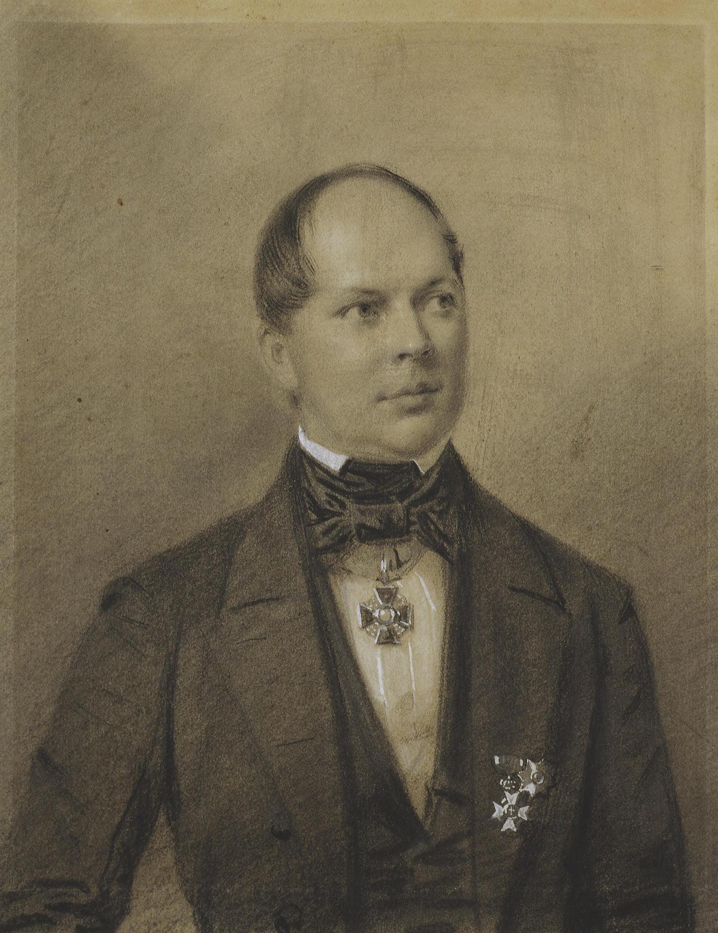 Франц крюгер. "Мужской портрет". 1851.