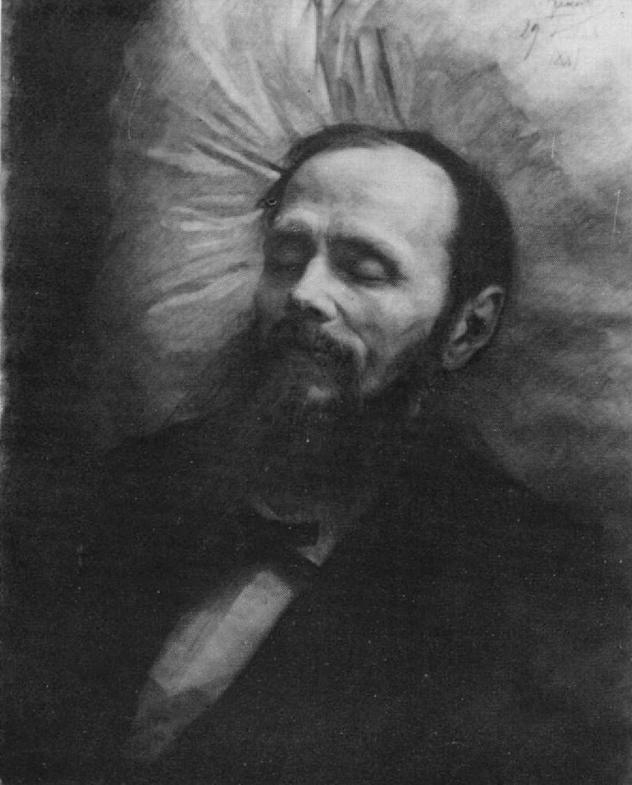 Иван Николаевич Крамской. "Ф. М. Достоевский на смертном одре". 1881.