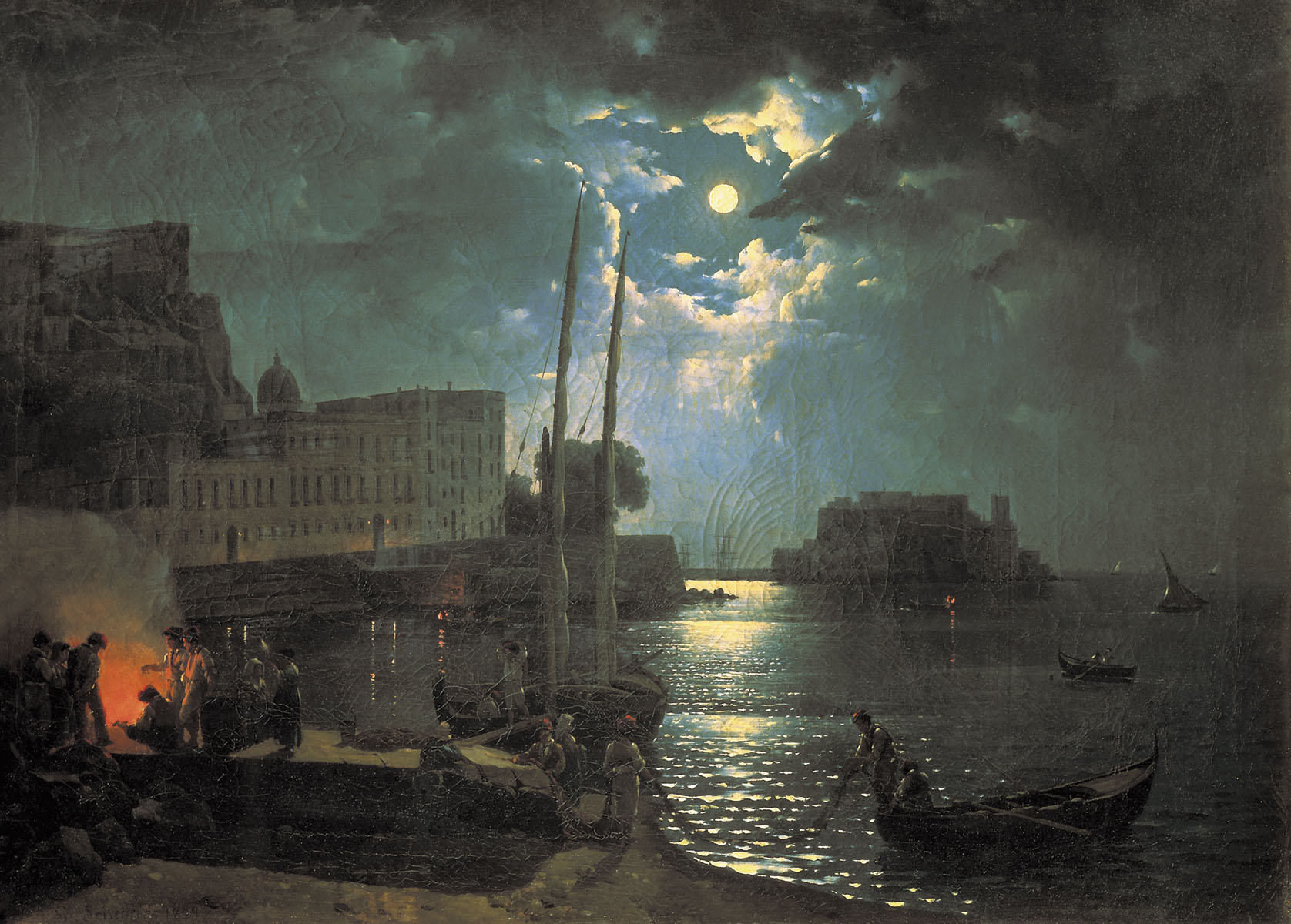 Сильвестр Щедрин. Лунная ночь в Неаполе. 1828.