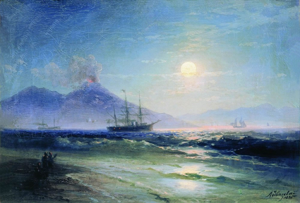 Иван Айвазовский. Неаполитанский залив ночью. 1895.