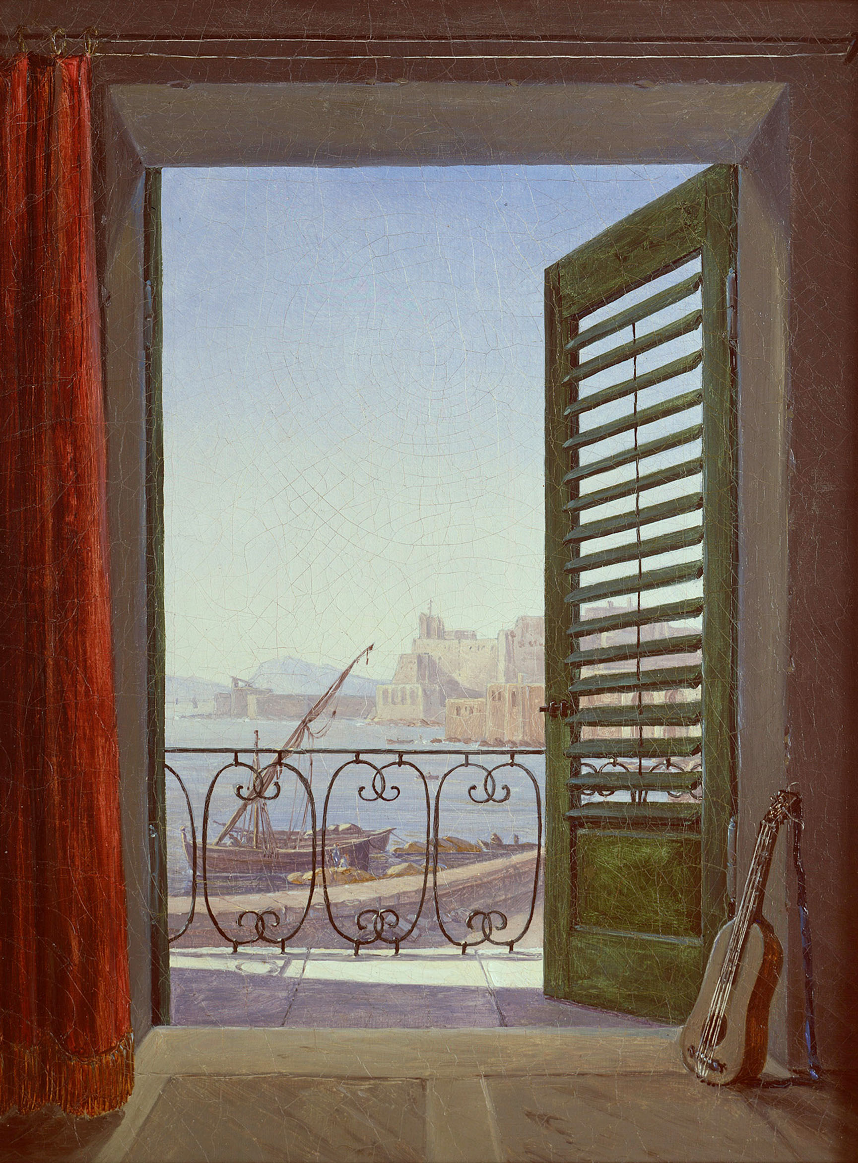 Карл Карус. Балкон с видом на Неаполитанский залив.