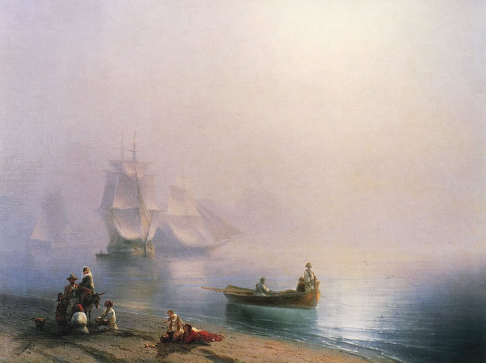 Иван Айвазовский. Утро в Неаполитанском заливе. 1873.