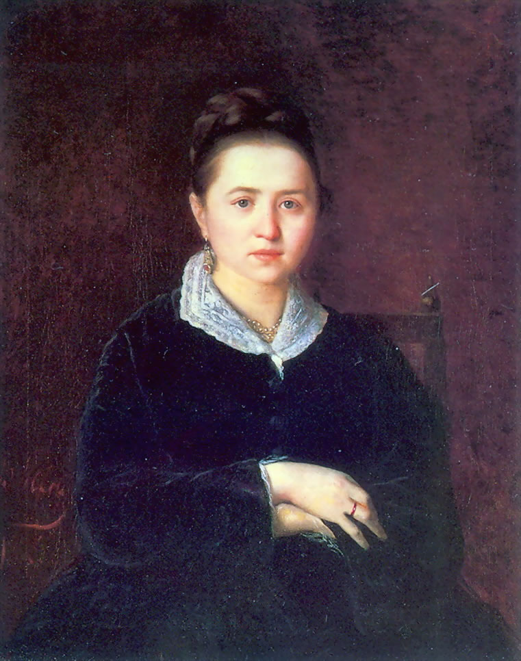 Василий Григорьевич Перов. "Портрет неизвестной". 1875.