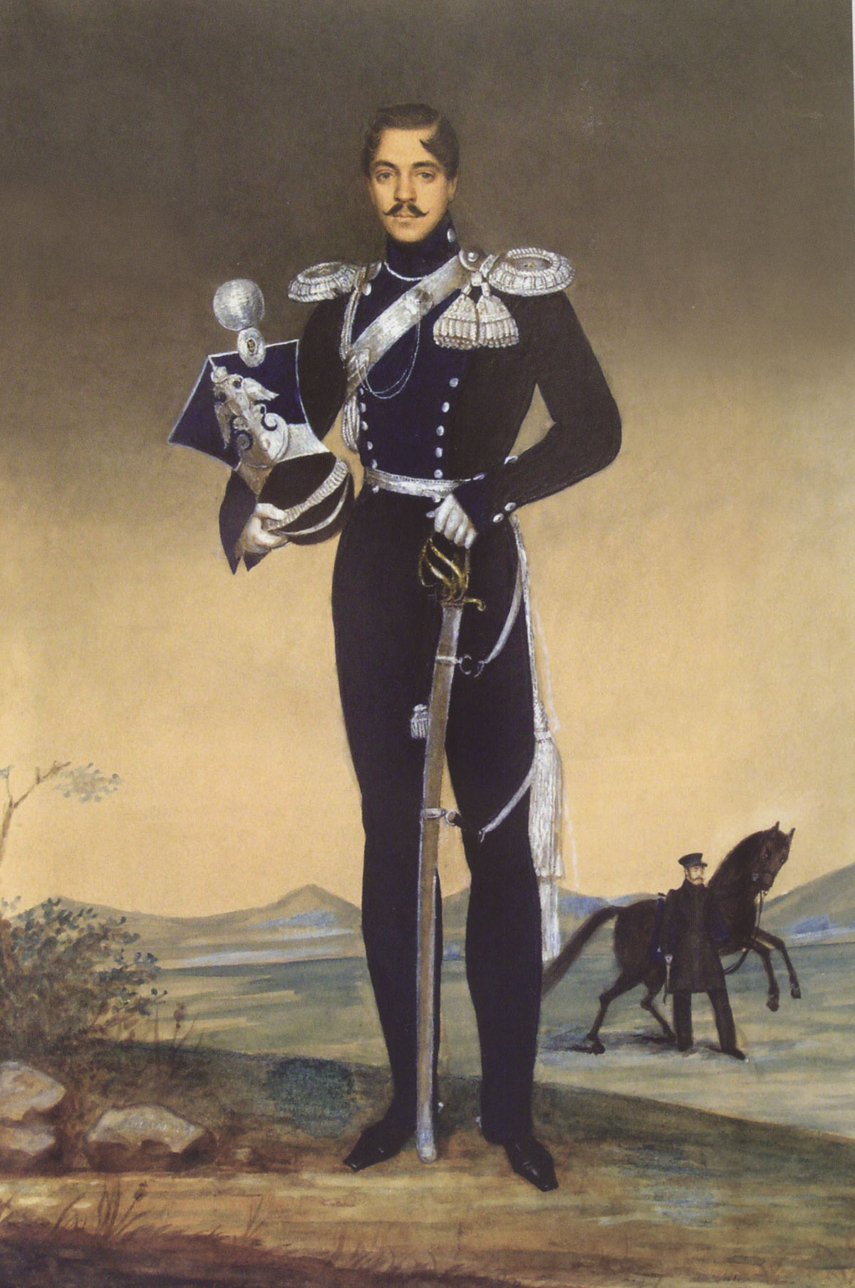 Неизв. худ. Портрет неизвестного корнета 6-го уланского Волынского полка. 1830.