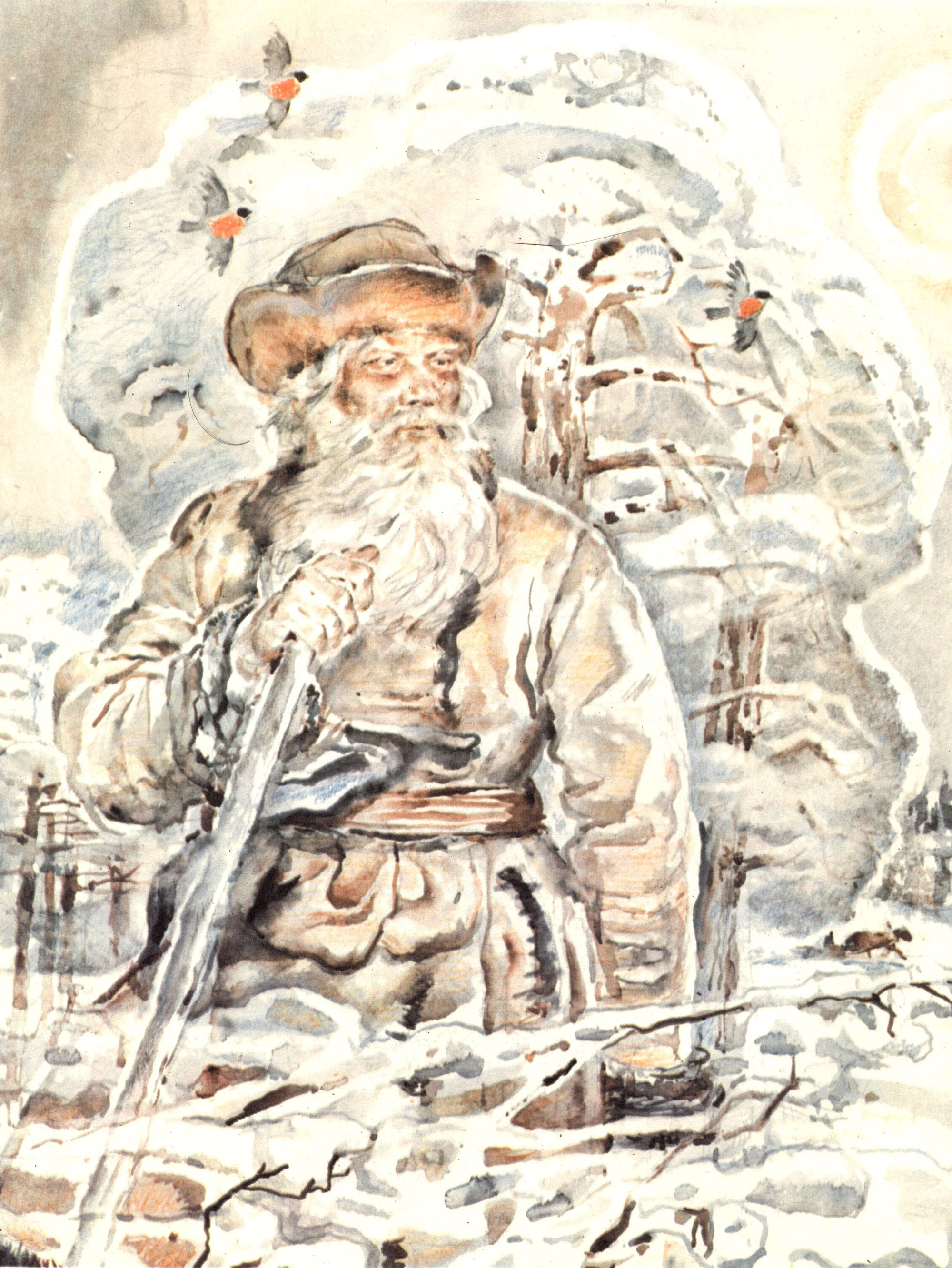 Н. Некрасов. "Мороз-воевода". Иллюстрации В. Бескаравайного.
