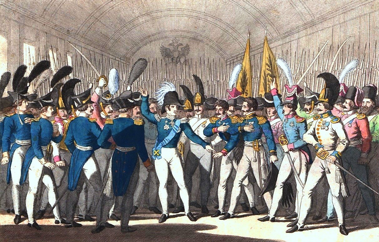 "Николай I объявляет своей гвардии о восстании в Польше (1830 год).