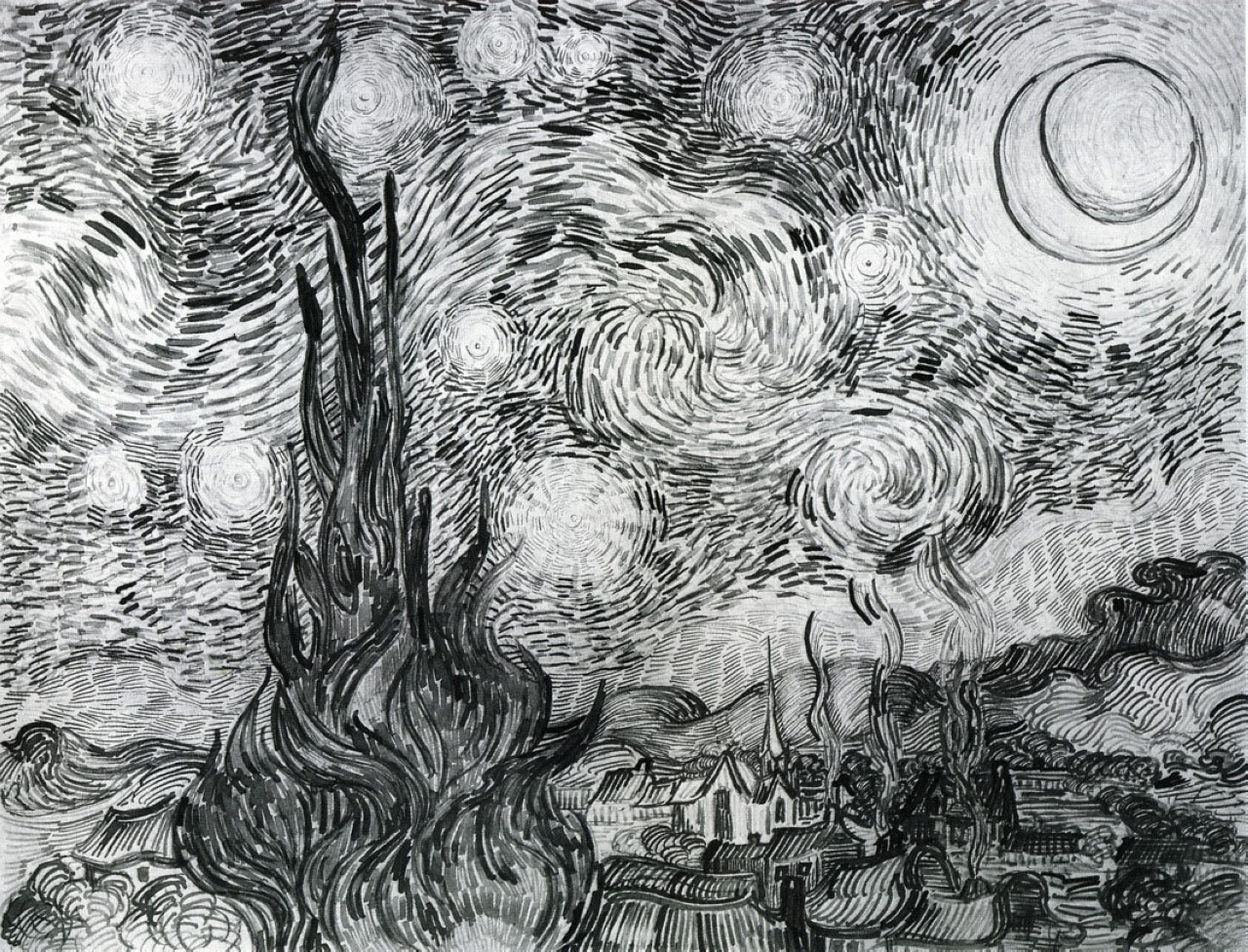Винсент Ван Гог. "Звёздная ночь". 1889.