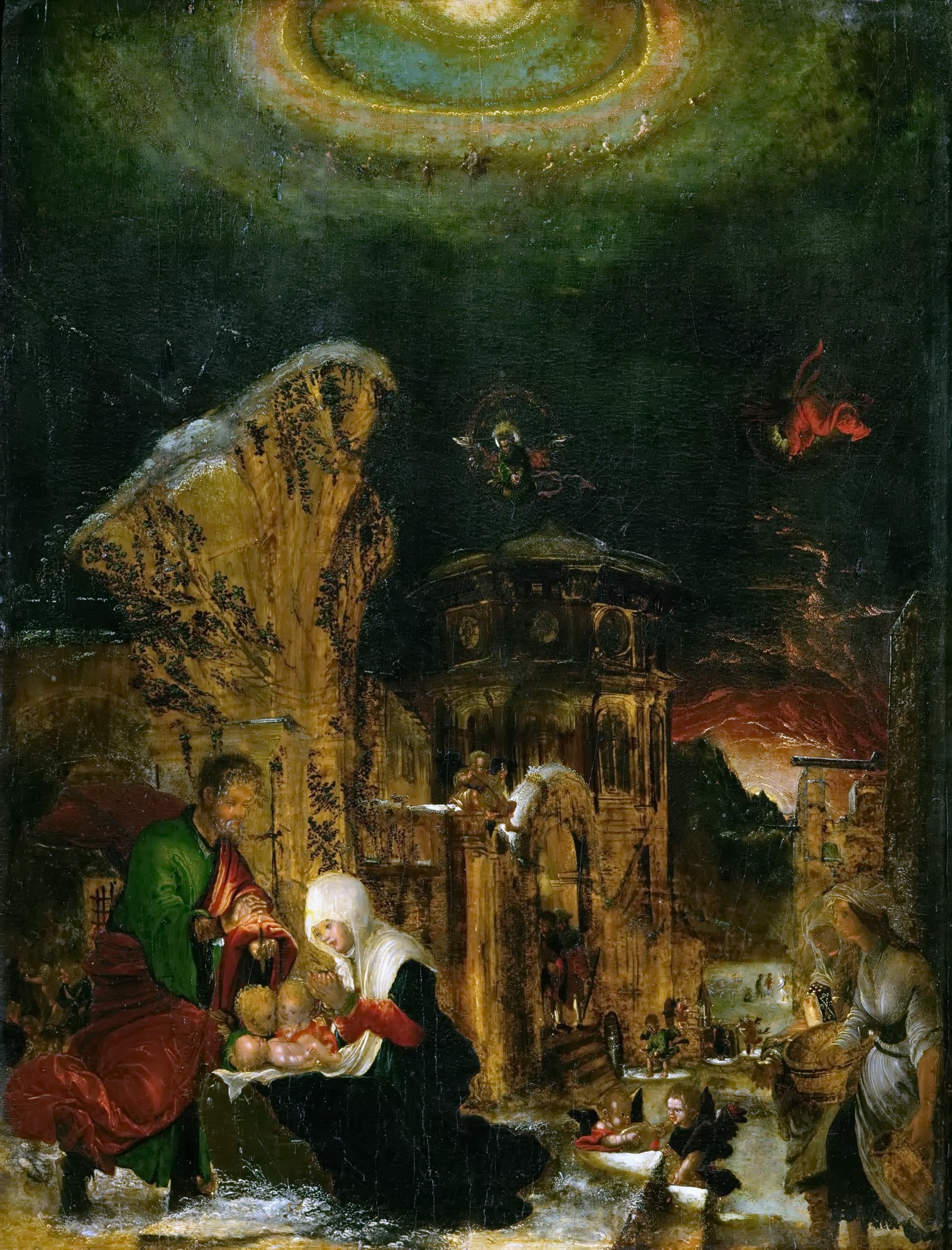Альбрехт Альтдорфер. "Святая ночь". 1518-1520. Музей истории искусств, Вена.