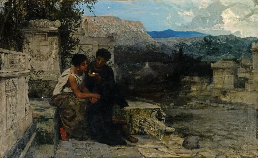 Генрих Семирадский. Ночь в Помпеях. 1879.
