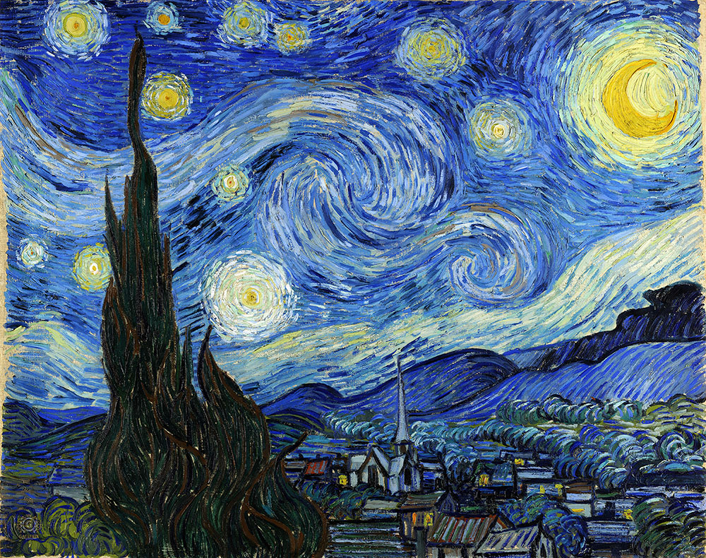 Винсент Ван Гог. "Звёздная ночь". 1889. Музей современного искусства, Нью-Йорк.