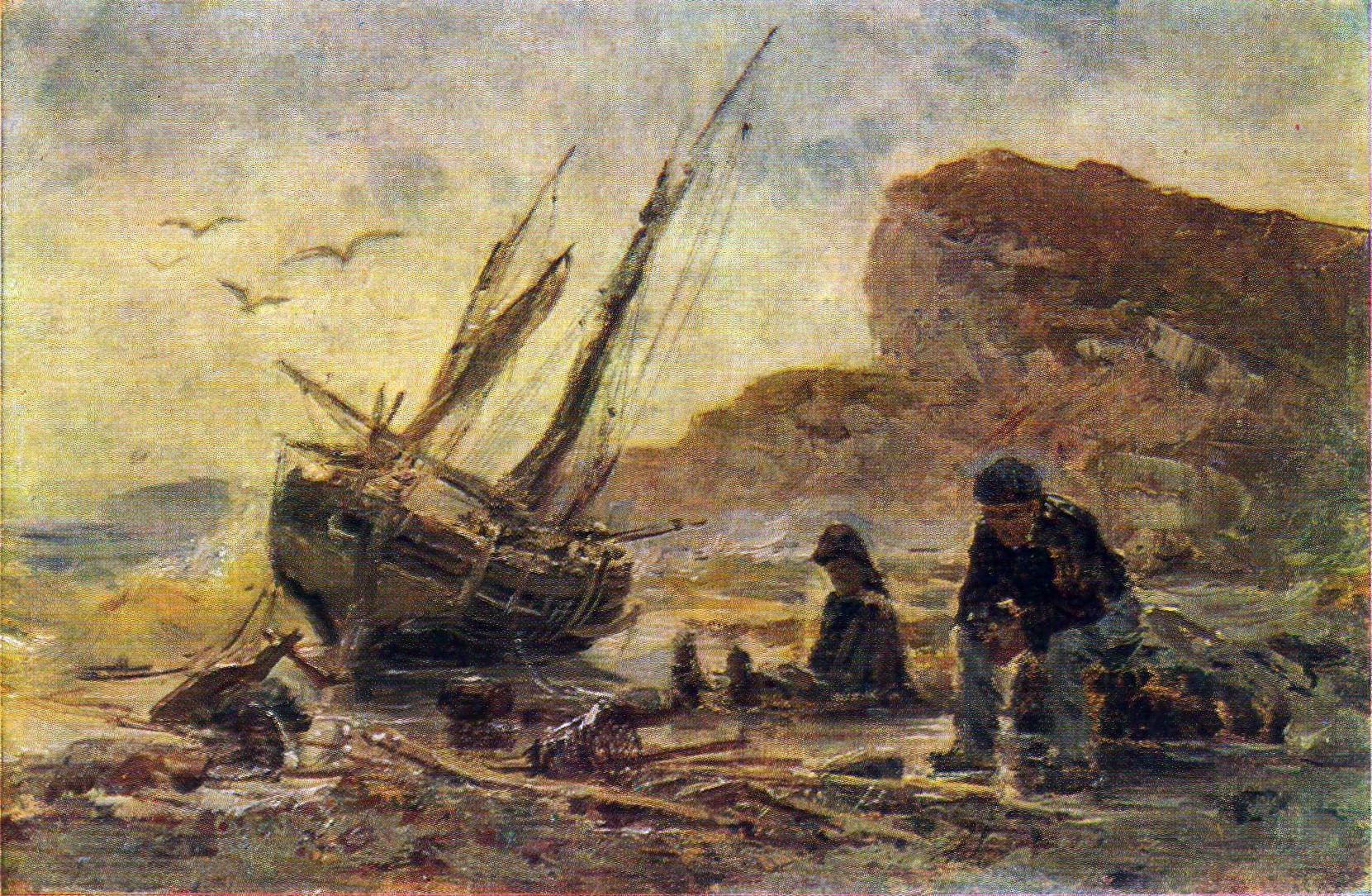 Константин Аполлонович Савицкий. "Рыбаки в Нормандии". 1875.