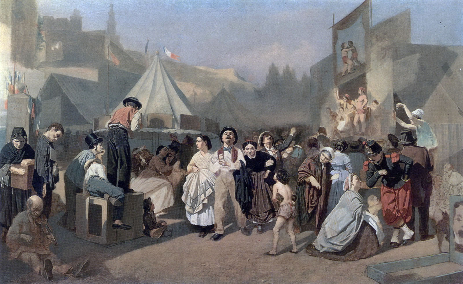 Василий Перов. Праздник в окрестностях Парижа (на Монмартре). 1863-1864.