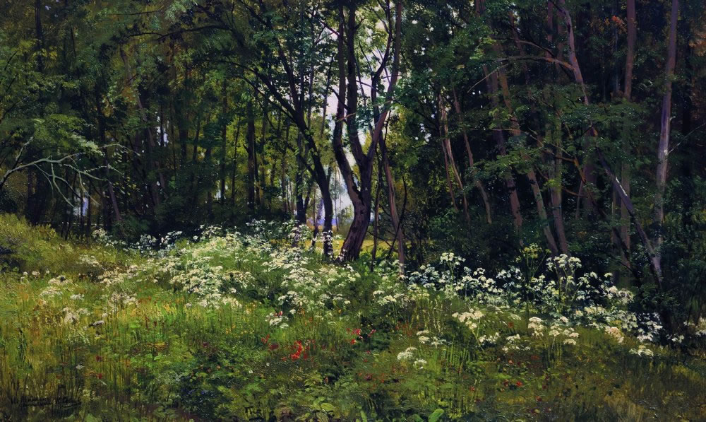 Иван Шишкин. Цветы на опушке леса. 1893.