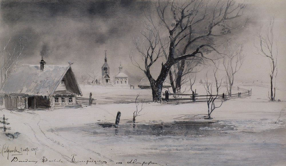 Алексей Саврасов. Оттепель. 1887.