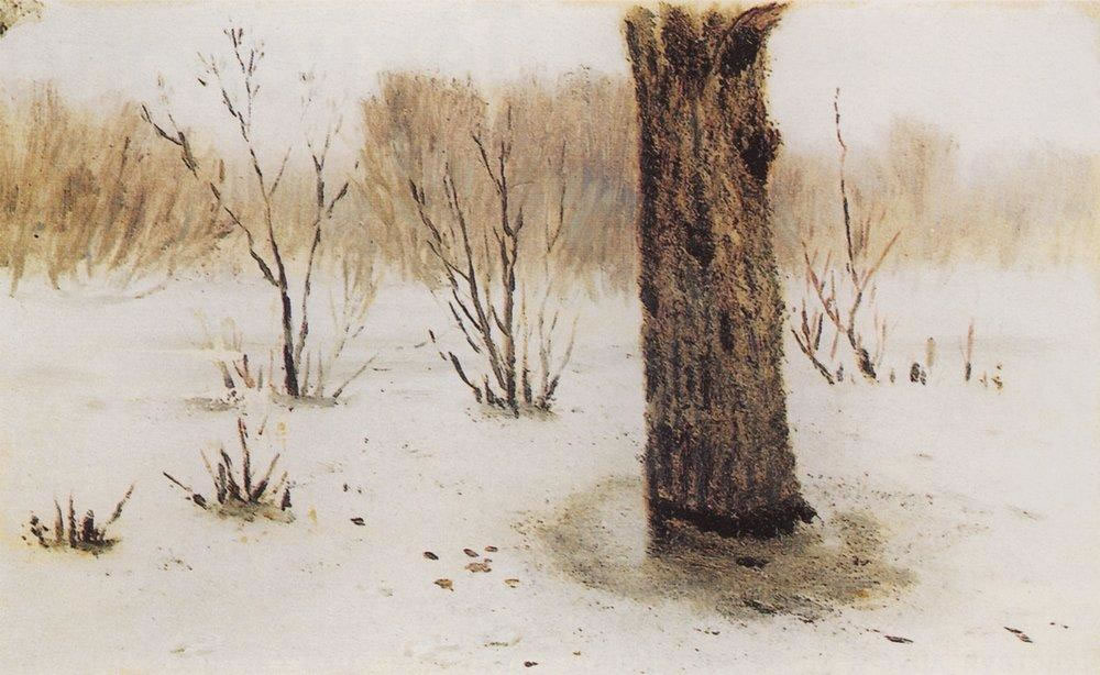 Архип Куинджи. Зима. Оттепель. 1890-1895.