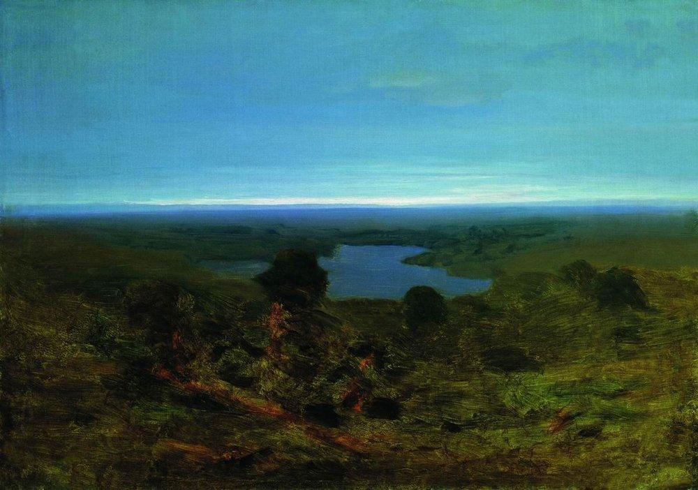Архип Куинджи. Озеро. Вечер. 1890-1895; 1898-1908.