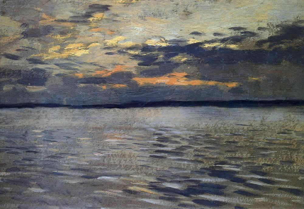 Исаак Левитан. Озеро. Вечер. 1890-е.