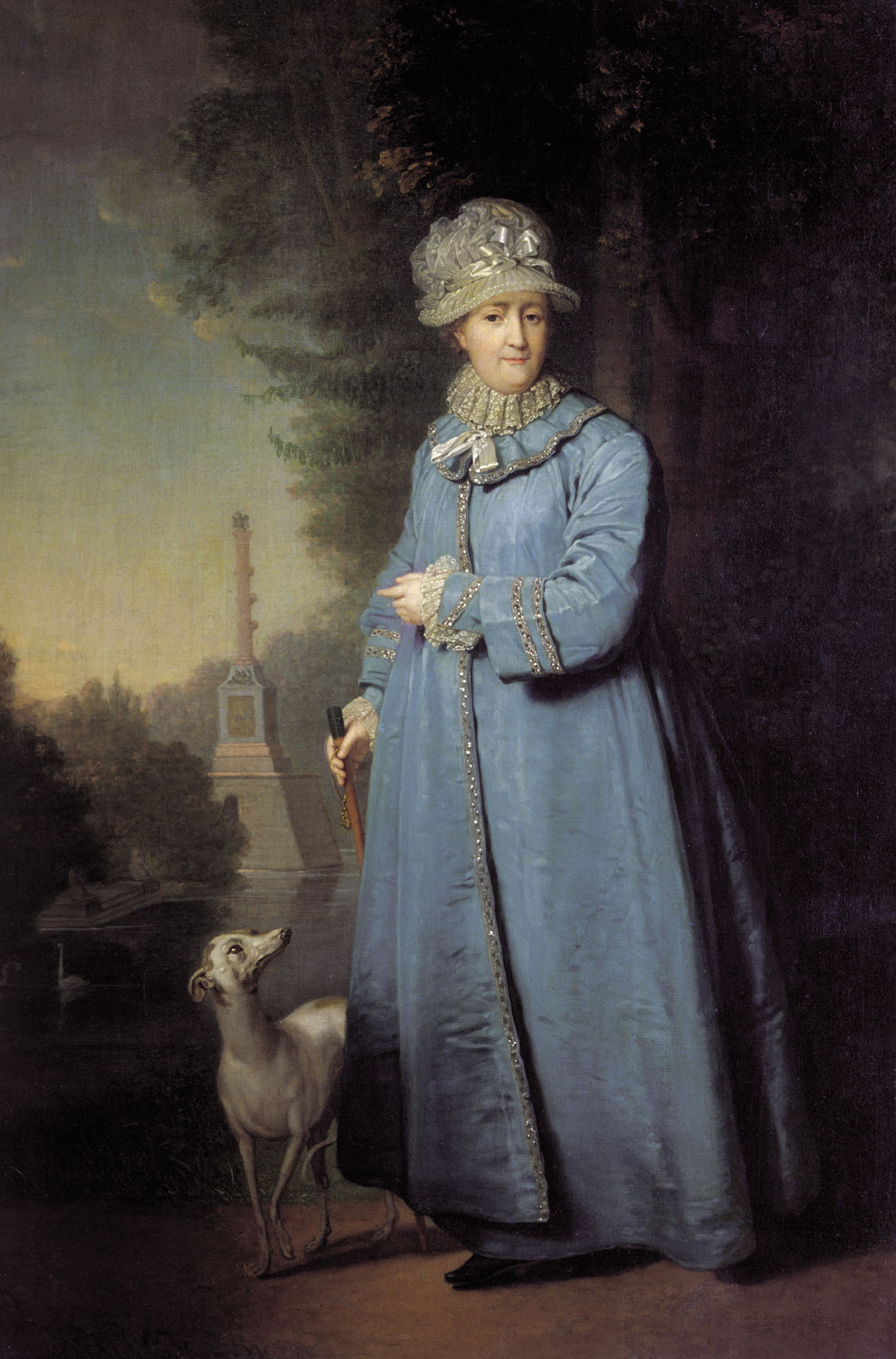 Владимир Боровиковский. Екатерина II на прогулке в Царскосельском парке. 1794.