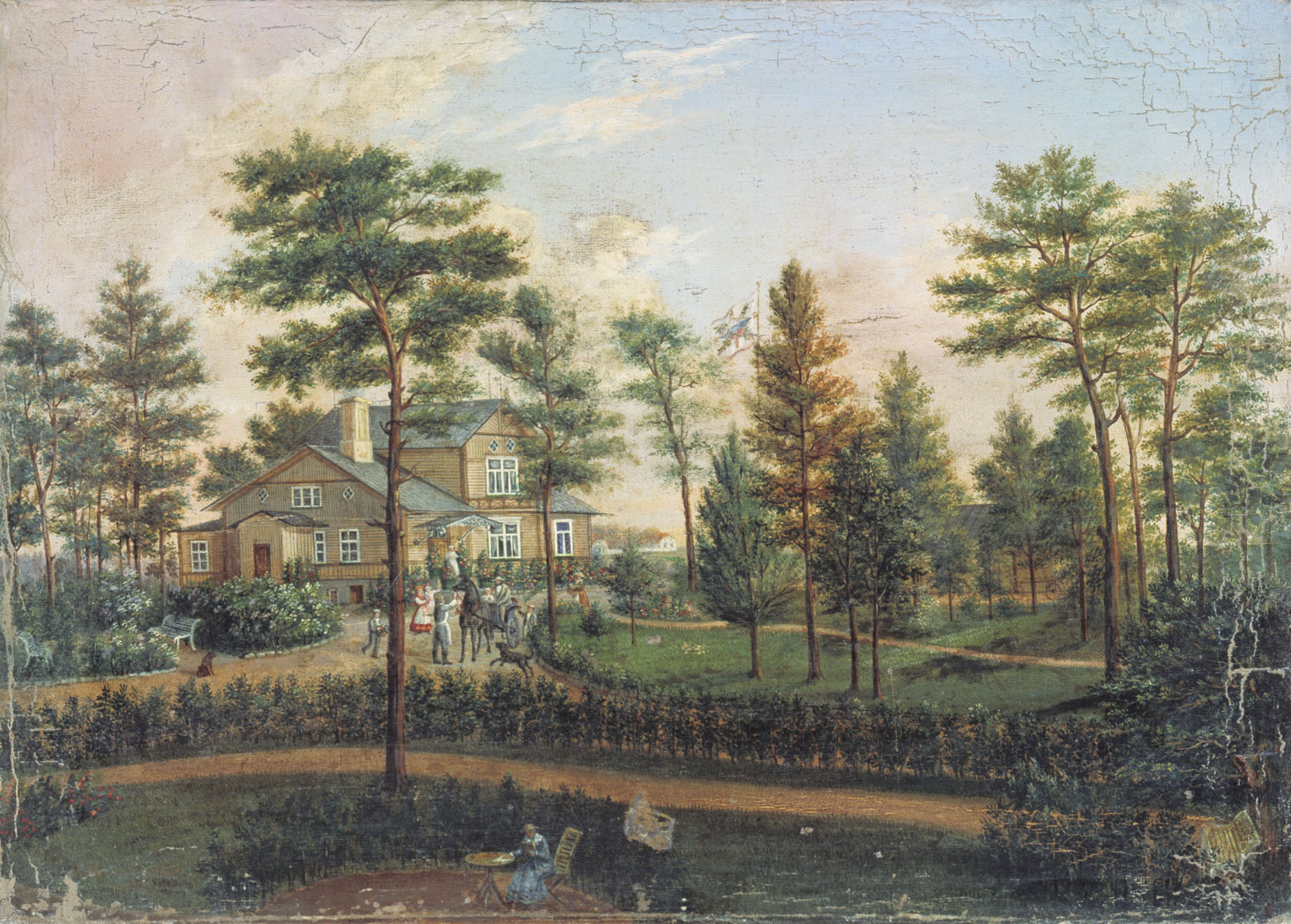 Степан Галактионов. Дача в парке. 1852.