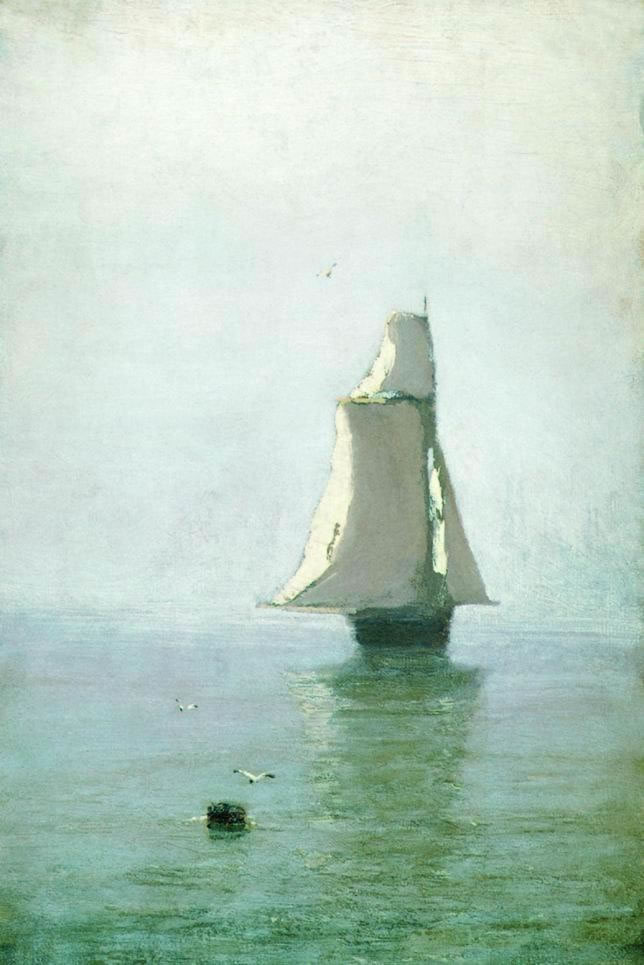 Архип Куинджи. Море с парусным кораблём. 1876-1890.