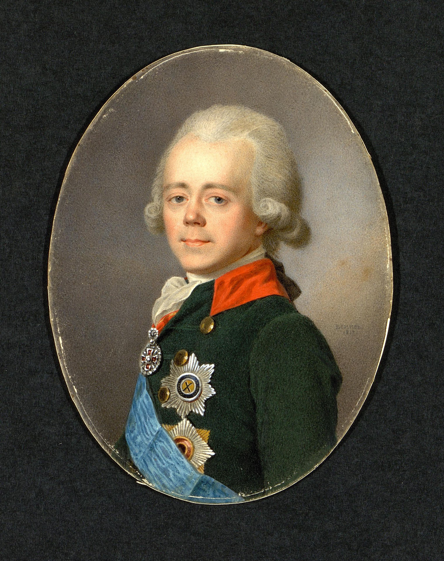 Жан-Анри Беннер. "Портрет императора Павла I". 1817. Эрмитаж, Санкт-Петербург.