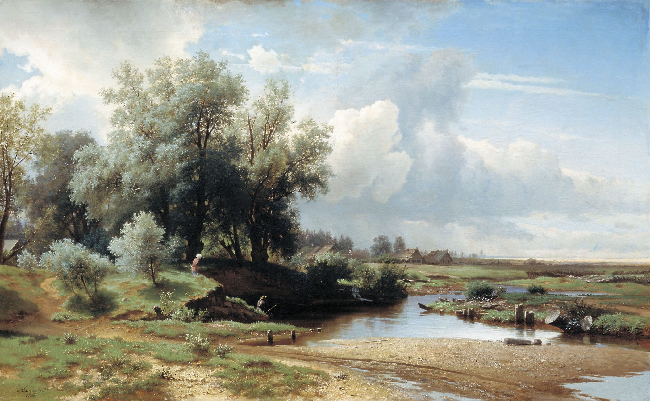 Лев Каменев. Пейзаж. 1861.