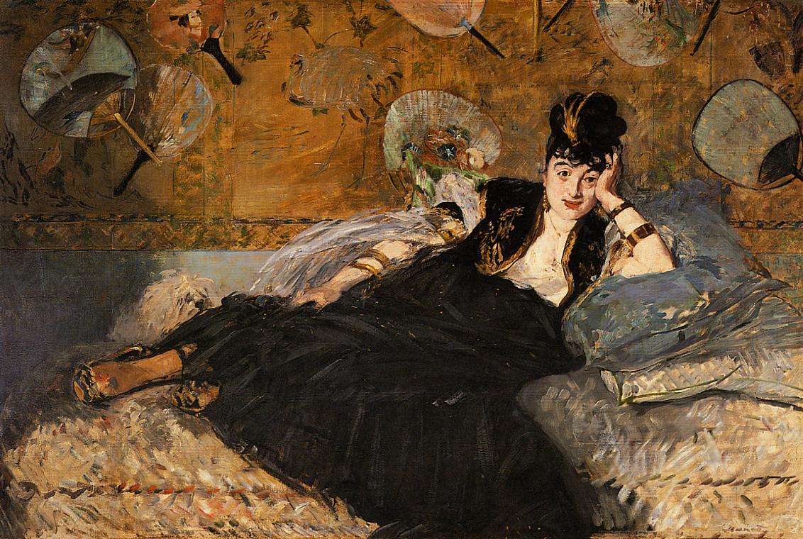 Эдуард Мане. "Дама с веерами (Портрет Нины де Калле)". 1873-1874.