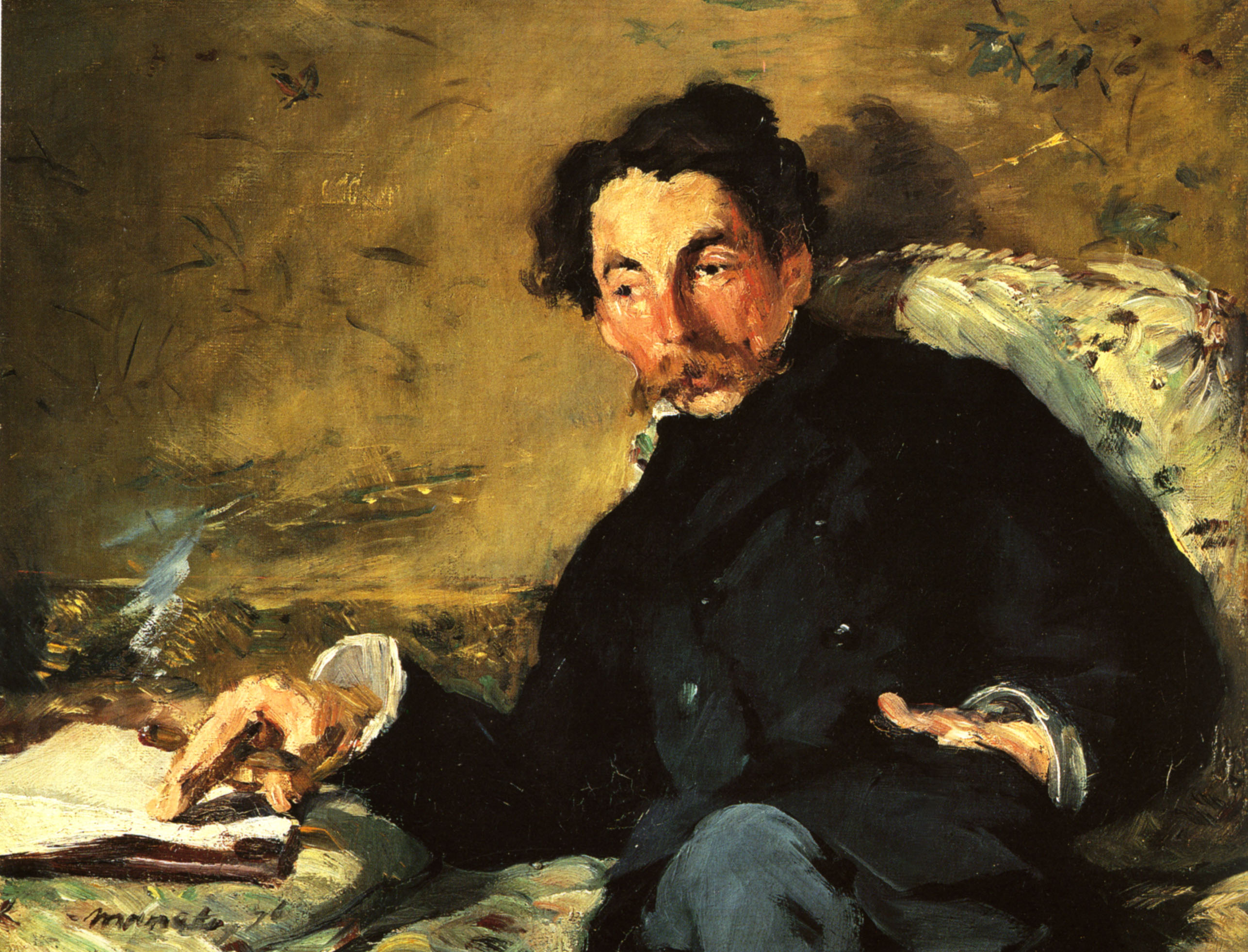 Эдуард Мане. "Портрет Стефана Малларме". 1876.