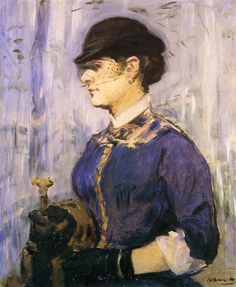 Эдуард Мане. "Молодая женщина в круглой шляпе". 1877.