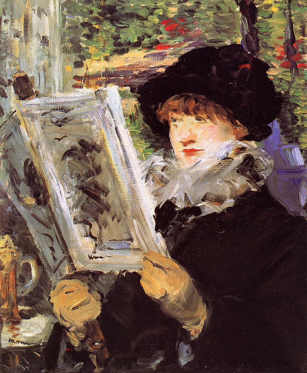Эдуард Мане. "Женщина, читающая в пивной". 1879.
