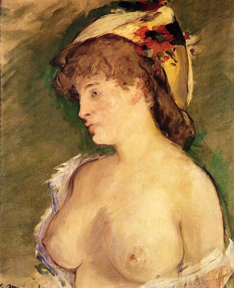 Эдуард Мане. "Блондинка с обнажённой грудью". 1878.
