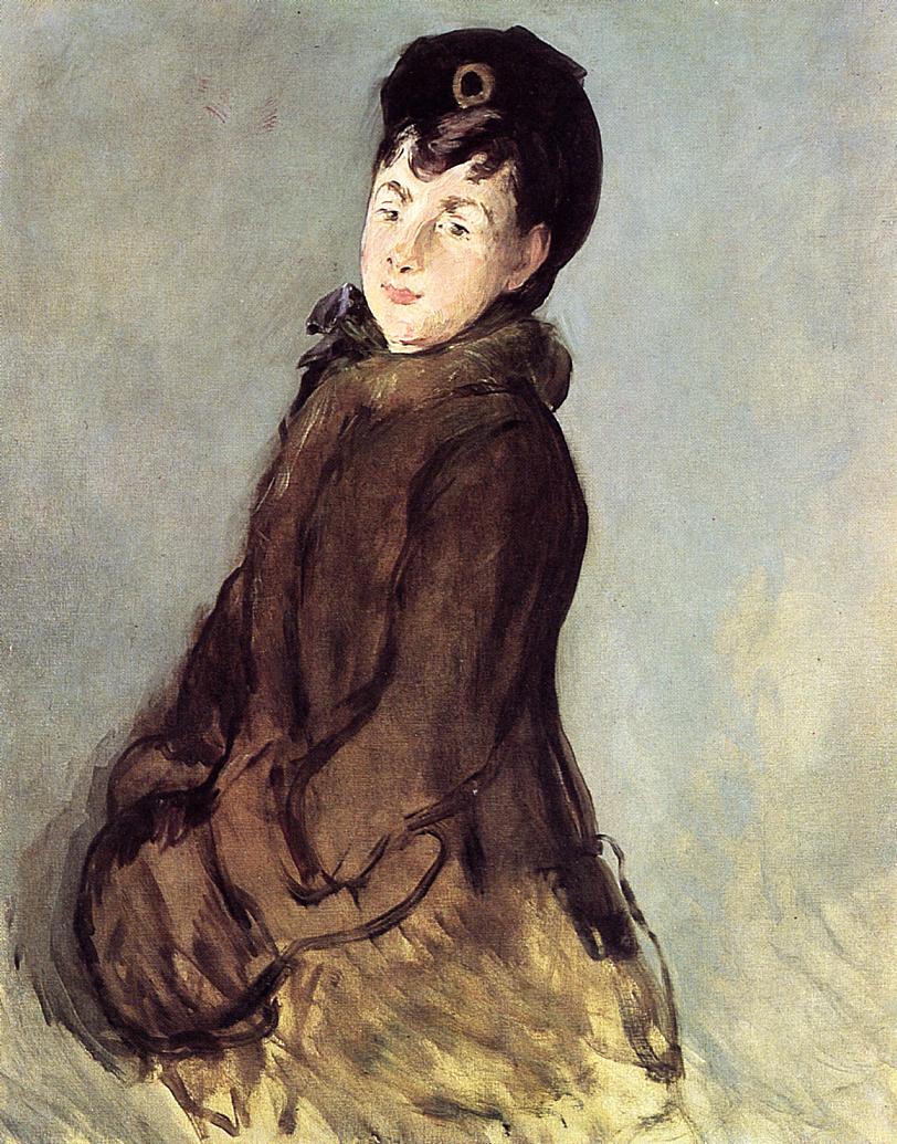 Эдуард Мане. "Изабелла Лемонье с муфтой". 1879-1880.