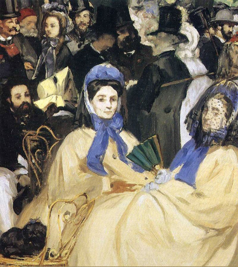 Эдуард Мане. "Музыка в Тюильри". Фрагмент. 1862.