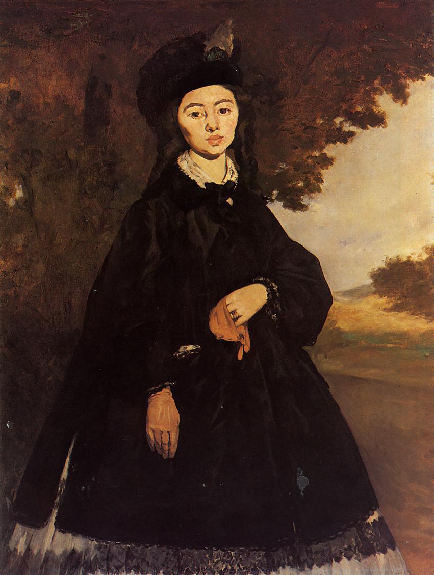 Эдуард Мане. Портрет мадам Брюне". 1860-1867.