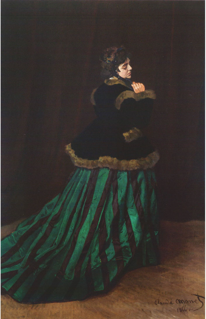 Клод Моне. "Камилла (Дама в зелёном платье)". 1866.
