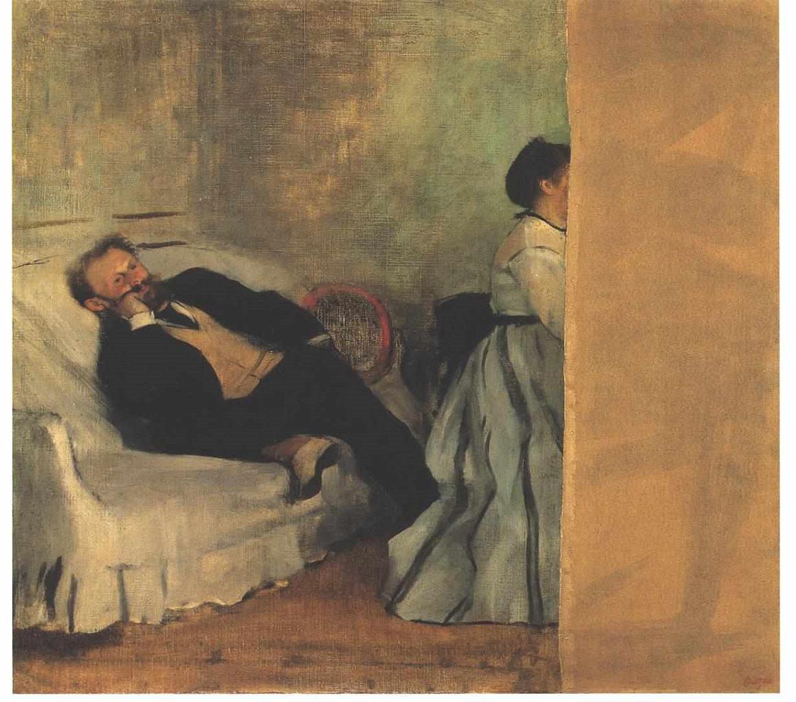Эдгар Дега. "Эдуард Мане и его жена (Сюзанна)". 1868-1869.