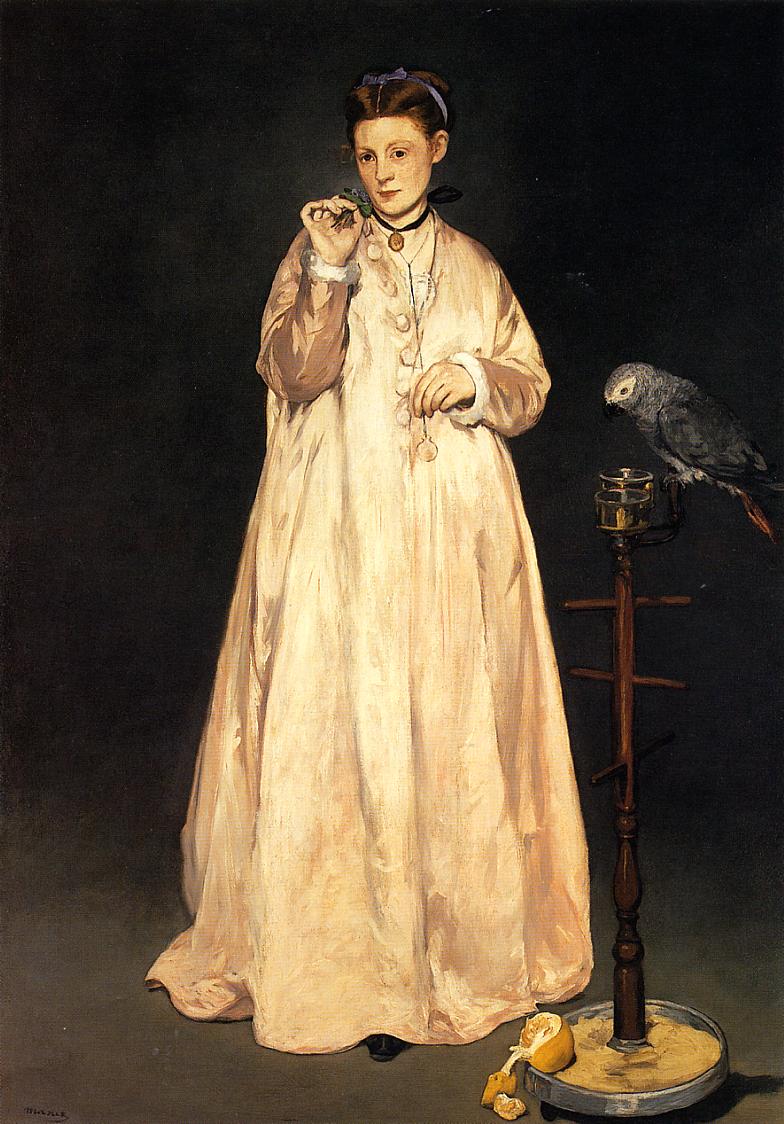 Эдуард Мане. "Женщина с попугаем". 1866.