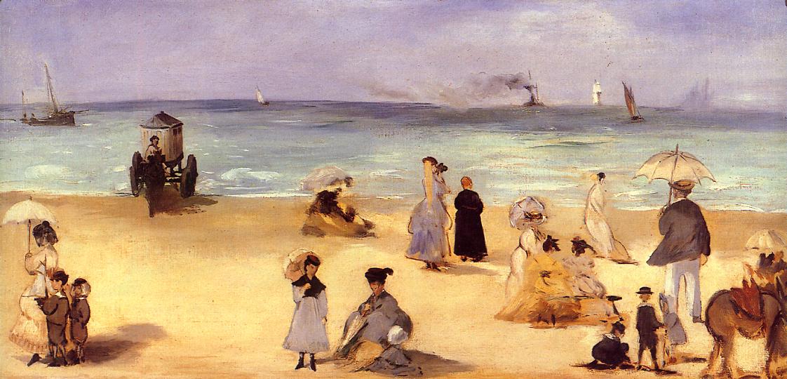 Эдуард Мане. "На пляже в Булони". 1869.