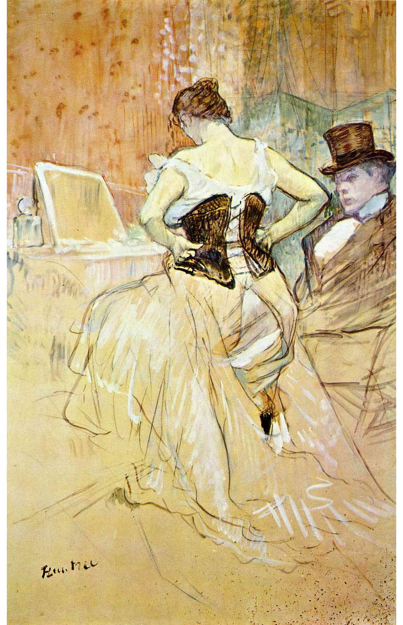 Анри де Тулуз-Лотрек. Девушка в корсете. 1896.